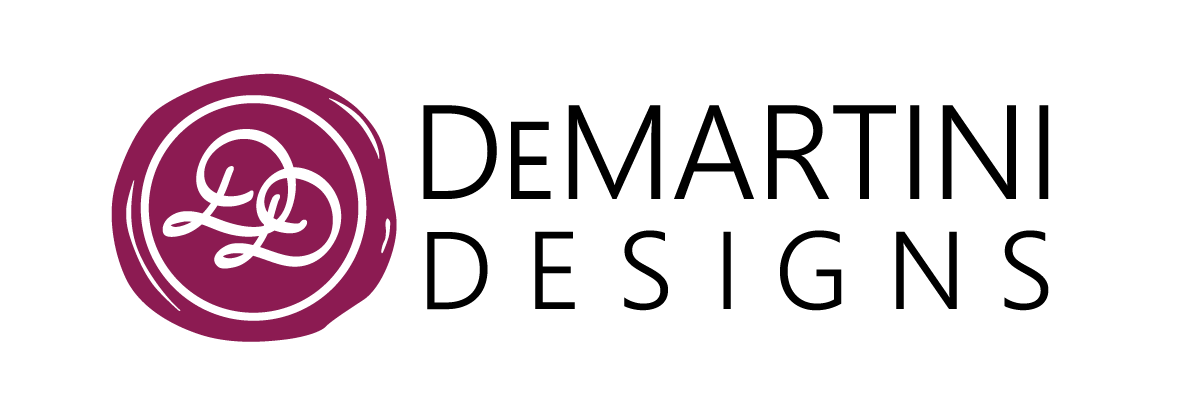 DeMartini Designs logo with wax seal DD logo