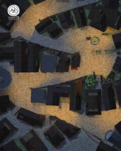 LG-Town-SwitchbackRoad_NightLanterns-20x30