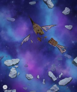 Spelljammer wreckage, colorful