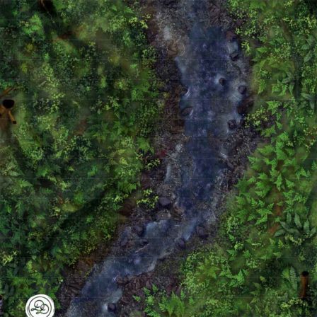 Dark river in a forest