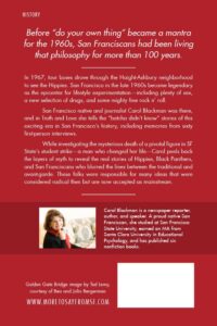 TRUTH AND LOVE: FINDING THE SOUL OF THE SIXTIES by Carol Blackman. Back Cover