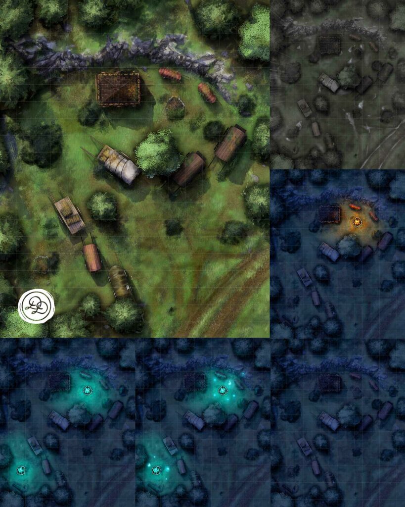 Abandoned: Day, Storm, Night, Blue Fire, Spirits, Midnight
