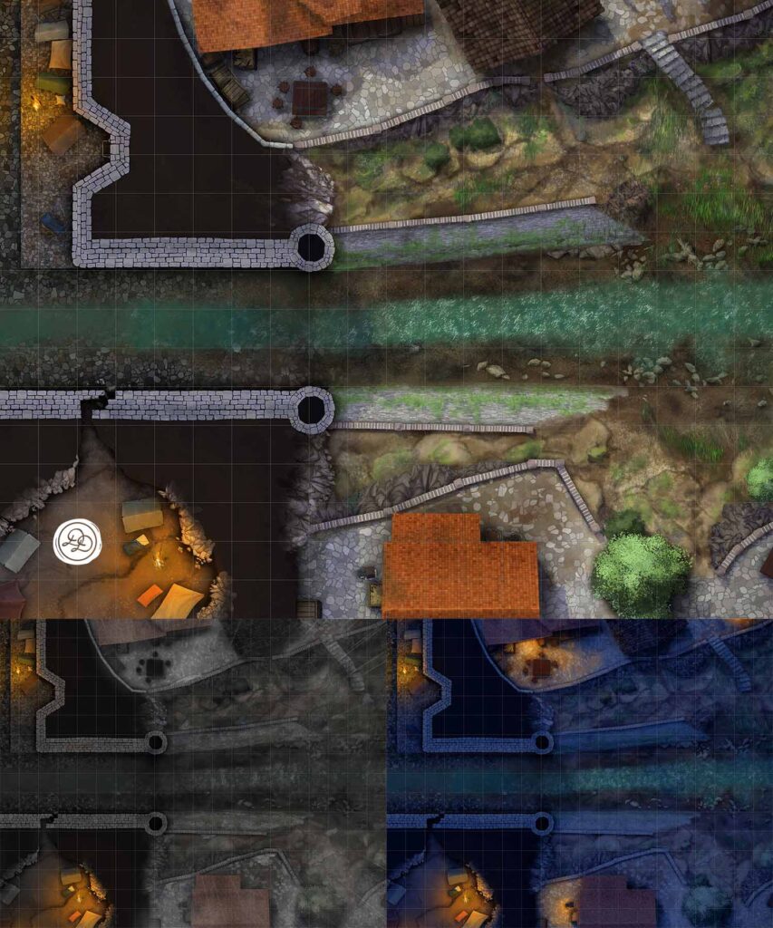Encampment: Day, Storm, Night