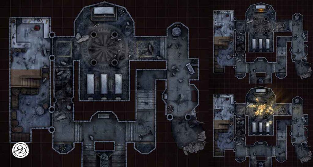 Rubble: Regular, Single Candle, Ceiling Fissure