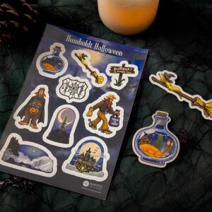 PNW-themed Halloween stickers